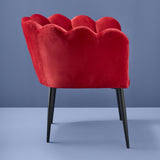 Sedia in velluto Marlene Werns in rosso