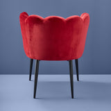 Sedia in velluto Marlene Werns in rosso