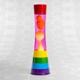 Lava Lamp Arcobaleno Rosa e Arancio Fisura
