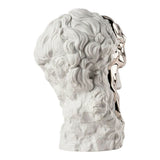 Porcelain sculpture "Eternal Fluidity – Thinker" white and silver LLADRÓ
