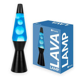 Lava lamp “Bullet” Fisura blu e nera in metallo e vetro
