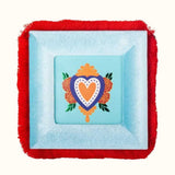 Portafoto Quadrato "Milagro Heart" Blu e Rosso – Kitsch Kitchen