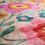 Tappeto Werns Fleur floreale in poliestere e cotone