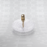 Lampada ad Olio Disc in Vetro Martellato e Ottone