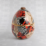Candela profumata Ladenac “Uovo Africa Camouflage” in ceramica – 220 g