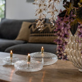 Lampada ad Olio Disc in Vetro Martellato e Ottone L - Peri Living
