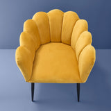 Sedia in velluto Marlene Werns in giallo