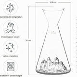 Caraffa per acqua con topografia delle Tre Cime di Lavaredo- Alaskan Maker