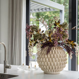 Lampada ad Olio Disc in Vetro Martellato e Ottone M - Peri Living