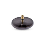 Lampada Disc ad Olio in Vetro Fumé e Ottone M - Pier Living