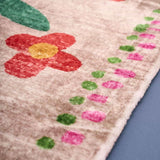 Tappeto Werns Fleur floreale in poliestere e cotone