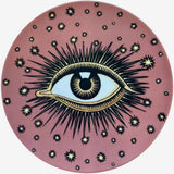 Piatto da dessert in porcellana - Eyes pink