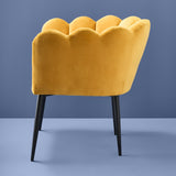 Sedia in velluto Marlene Werns in giallo