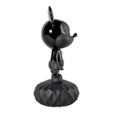 Scultura in porcellana “Mickey Total Black” nero opaco e lucido